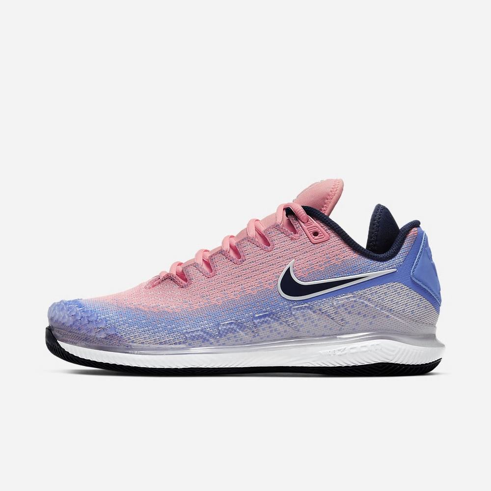 Chaussure De Tennis Nike NikeCourt Air Zoom Vapor X Knit Bleu 9184-605 Royal Pulse/Sunblush/White/Obsidian Femme | ANP-76498408